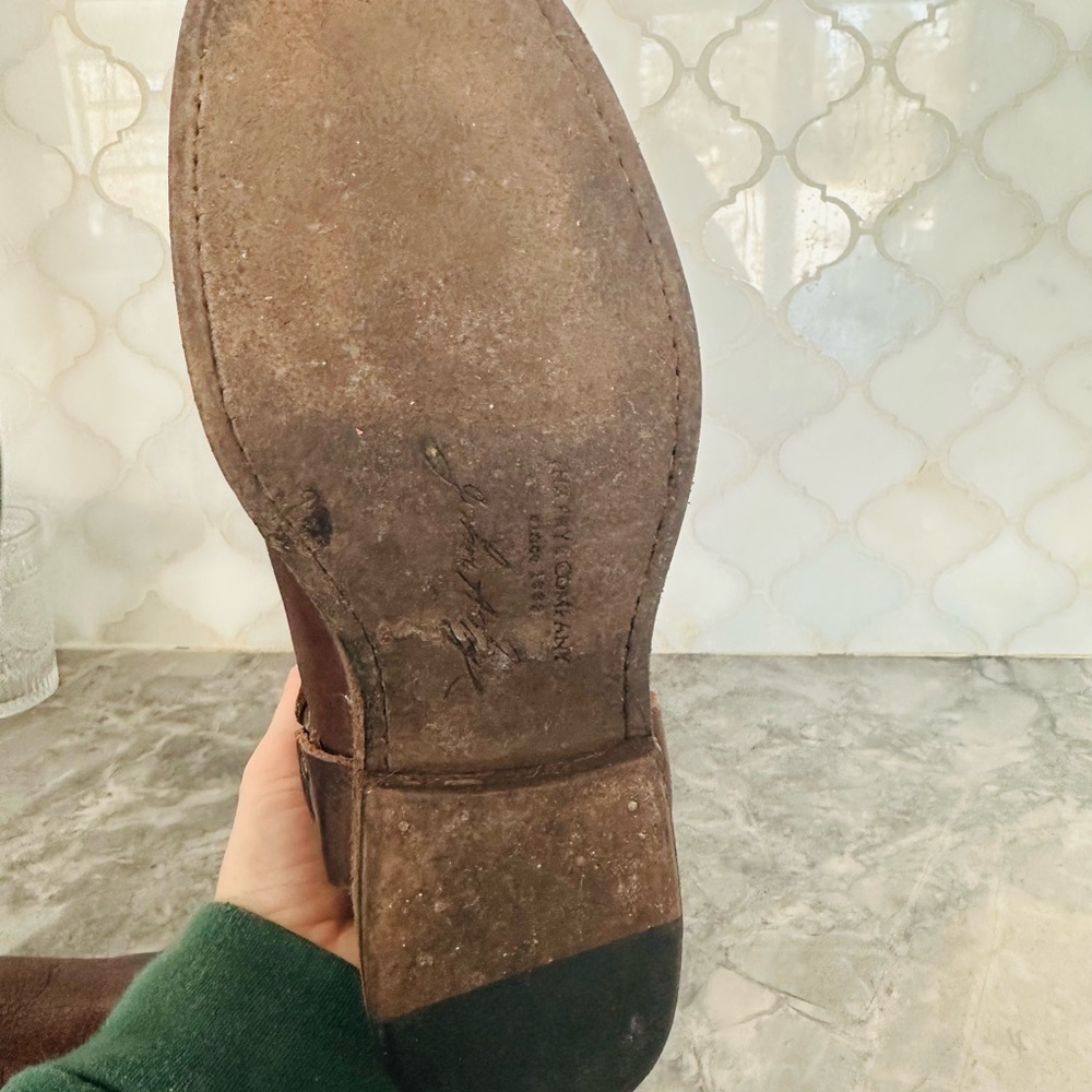 Frye Harness Riding Boots Made in Mexico Brown Leather Women's 7 - Picture 11 of 14